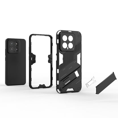 For Xiaomi 14 5G Punk Armor 2 in 1 PC + TPU Phone Case with Holder(White) - 14 Cases by buy2fix | Online Shopping UK | buy2fix