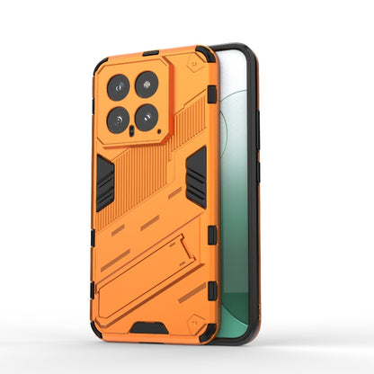 For Xiaomi 14 5G Punk Armor 2 in 1 PC + TPU Phone Case with Holder(Orange) - 14 Cases by buy2fix | Online Shopping UK | buy2fix
