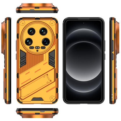 For Xiaomi 14 Ultra 5G Punk Armor 2 in 1 PC + TPU Phone Case with Holder(Orange) - 14 Ultra Cases by buy2fix | Online Shopping UK | buy2fix