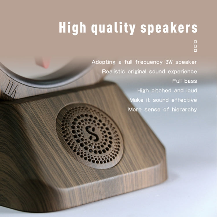 TK11 Suspended Retro Clock Bluetooth Wireless Speaker(Oak) - Desktop Speaker by buy2fix | Online Shopping UK | buy2fix