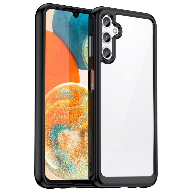 For Samsung Galaxy Jump 3 Colorful Series Acrylic Hybrid TPU Phone Case(Black) - Galaxy Phone Cases by buy2fix | Online Shopping UK | buy2fix