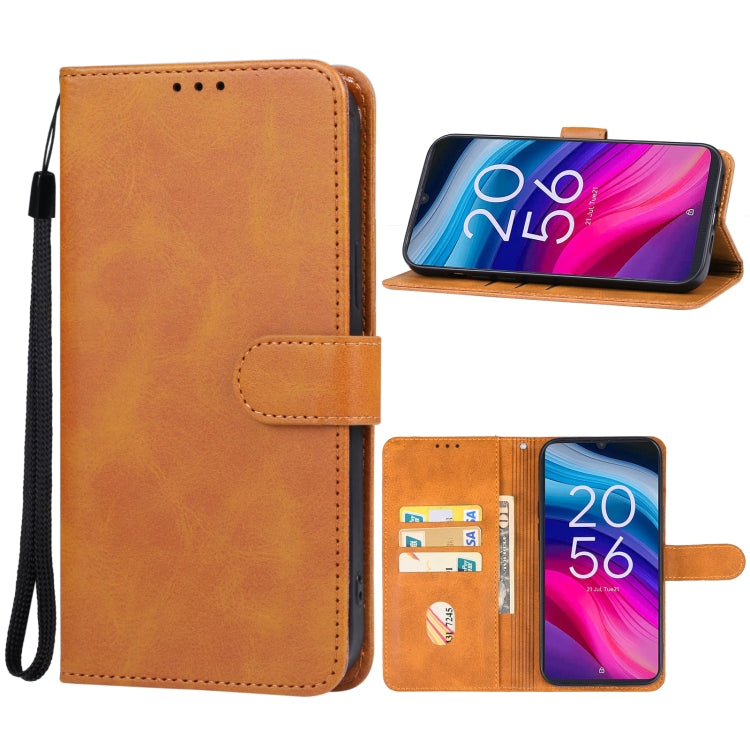 For TCL 505 Leather Phone Case(Brown) - More Brand by buy2fix | Online Shopping UK | buy2fix