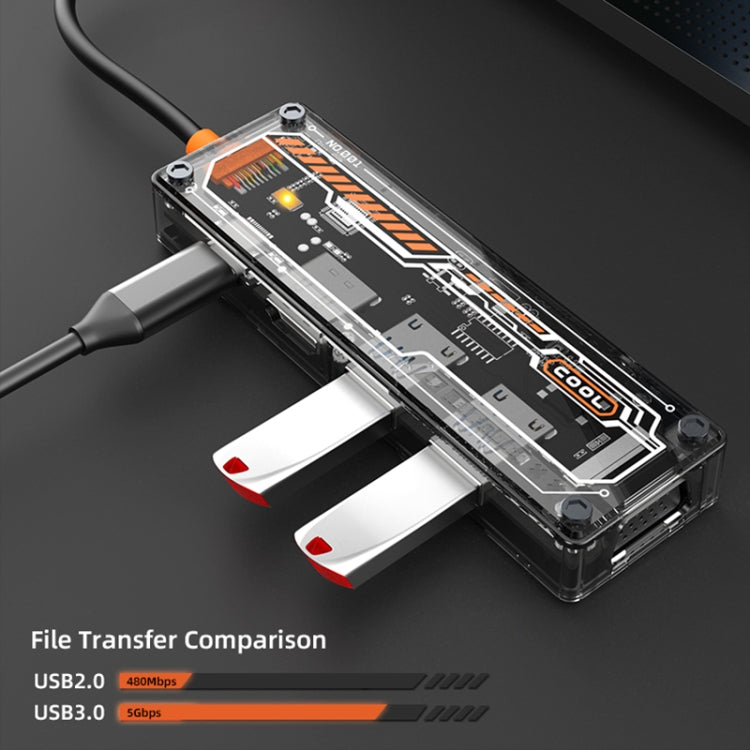 SW6V 6 in 1 Type-C to USB + HDMI + VGA + Audio 3.5 HUB Docking Station(Grey) - USB HUB by buy2fix | Online Shopping UK | buy2fix