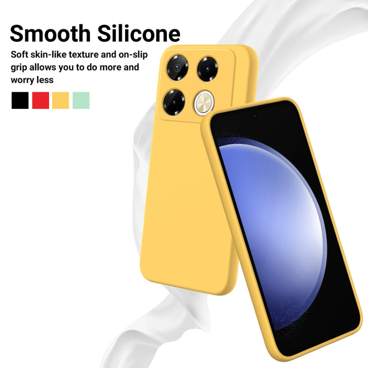 For Infinix Note 40 Pro 4G Solid Color Liquid Silicone Dropproof Full Coverage Protective Case(Yellow) - Infinix Cases by buy2fix | Online Shopping UK | buy2fix