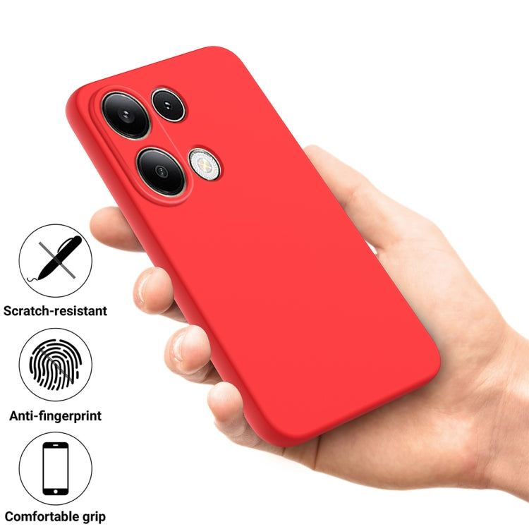 For Xiaomi Redmi Note 13 Pro 4G/Poco M6 Pro 4G Solid Color Liquid Silicone Dropproof Full Coverage Phone Case(Red) - Note 13 Pro Cases by buy2fix | Online Shopping UK | buy2fix