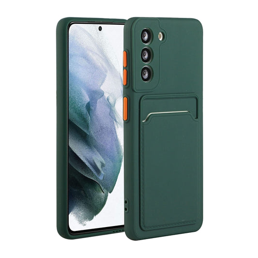 For Samsung Galaxy S24+ / S25+ Card Slot Design Shockproof TPU Phone Case(Dark Green) - Galaxy S24+ 5G Cases by buy2fix | Online Shopping UK | buy2fix