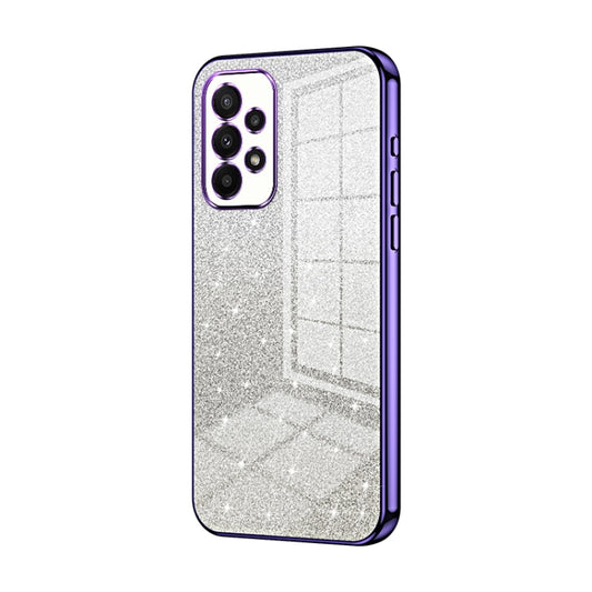 For Samsung Galaxy A23 Gradient Glitter Powder Electroplated Phone Case(Purple) - Galaxy Phone Cases by buy2fix | Online Shopping UK | buy2fix