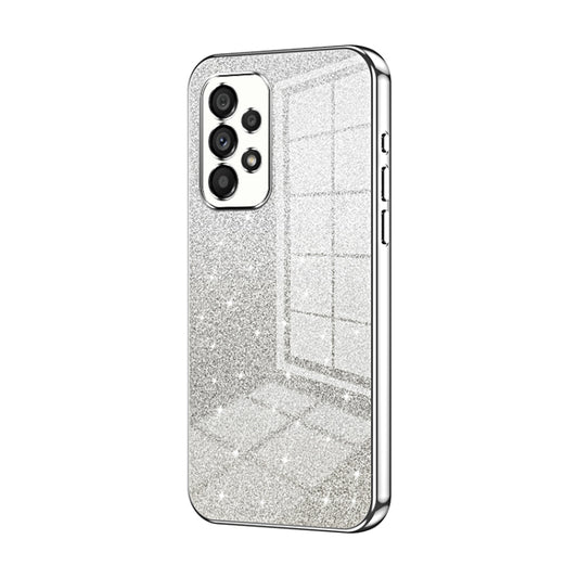 For Samsung Galaxy A53 5G Gradient Glitter Powder Electroplated Phone Case(Silver) - Galaxy Phone Cases by buy2fix | Online Shopping UK | buy2fix