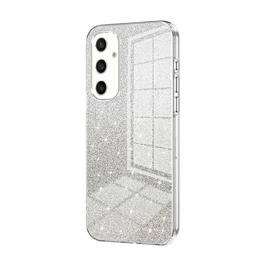 For Samsung Galaxy S24 5G Gradient Glitter Powder Electroplated Phone Case(Transparent) - Galaxy S24 5G Cases by buy2fix | Online Shopping UK | buy2fix