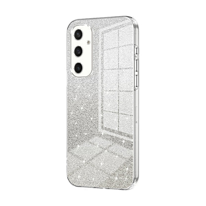 For Samsung Galaxy S24+ 5G Gradient Glitter Powder Electroplated Phone Case(Transparent) - Galaxy S24+ 5G Cases by buy2fix | Online Shopping UK | buy2fix