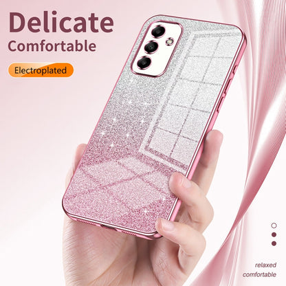 For Samsung Galaxy A05s Gradient Glitter Powder Electroplated Phone Case(Transparent) - Galaxy Phone Cases by buy2fix | Online Shopping UK | buy2fix