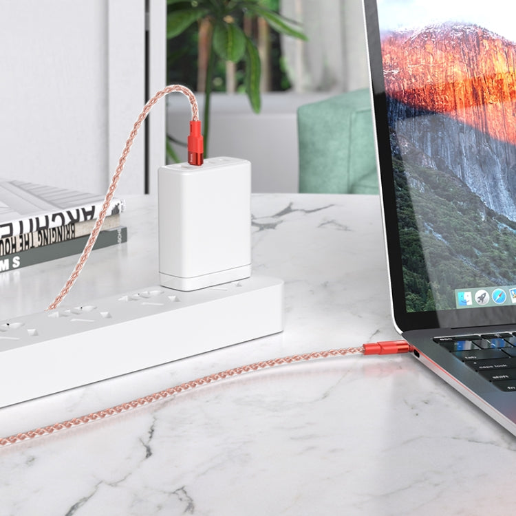 hoco X99 Crystal Junction 60W USB-C / Type-C to USB-C / Type-C Silicone Charging Data Cable, Length:1m(Red) - USB-C & Type-C Cable by hoco | Online Shopping UK | buy2fix