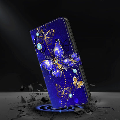 For Samsung Galaxy A55 5G Crystal 3D Shockproof Protective Leather Phone Case(Diamond Butterfly) - Galaxy Phone Cases by buy2fix | Online Shopping UK | buy2fix