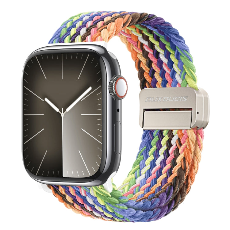 For Apple Watch Series 4 40mm DUX DUCIS Mixture Pro Series Magnetic Buckle Nylon Braid Watch Band(New Rainbow) - Watch Bands by DUX DUCIS | Online Shopping UK | buy2fix