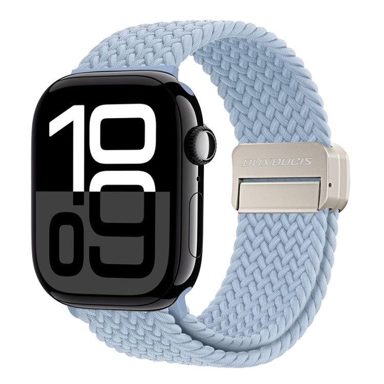 For Apple Watch Series 10 46mm DUX DUCIS Mixture Pro Series Magnetic Buckle Nylon Braid Watch Band(Light Blue) - Watch Bands by DUX DUCIS | Online Shopping UK | buy2fix