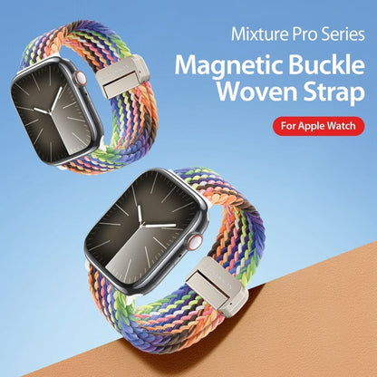 For Apple Watch Series 10 42mm DUX DUCIS Mixture Pro Series Magnetic Buckle Nylon Braid Watch Band(New Rainbow) - Watch Bands by DUX DUCIS | Online Shopping UK | buy2fix