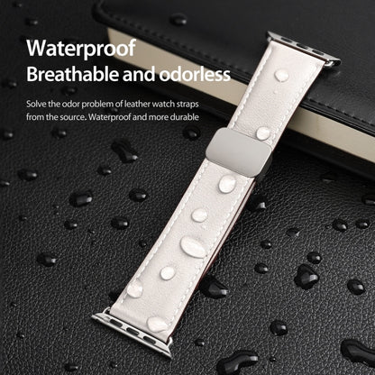 For Apple Watch Series 2 42mm DUX DUCIS YA Series Magnetic Buckle Genuine Leather Watch Band(White) - Watch Bands by DUX DUCIS | Online Shopping UK | buy2fix