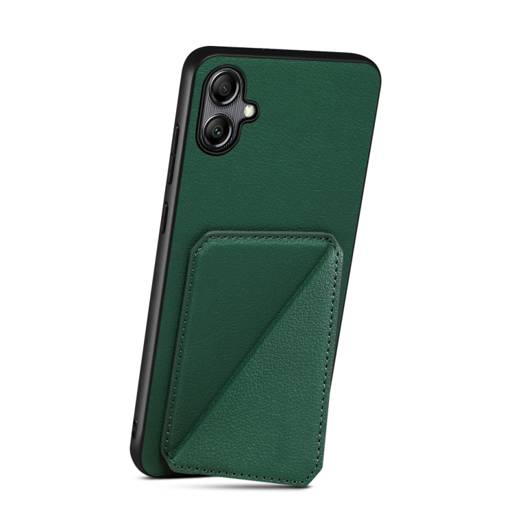 For Samsung Galaxy A05Gs Denior Imitation Calf Leather Back Phone Case with Holder(Green) - Galaxy Phone Cases by Denior | Online Shopping UK | buy2fix