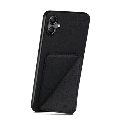 For Samsung Galaxy A23 5G / 4G Denior Imitation Calf Leather Back Phone Case with Holder(Black) - Galaxy Phone Cases by Denior | Online Shopping UK | buy2fix