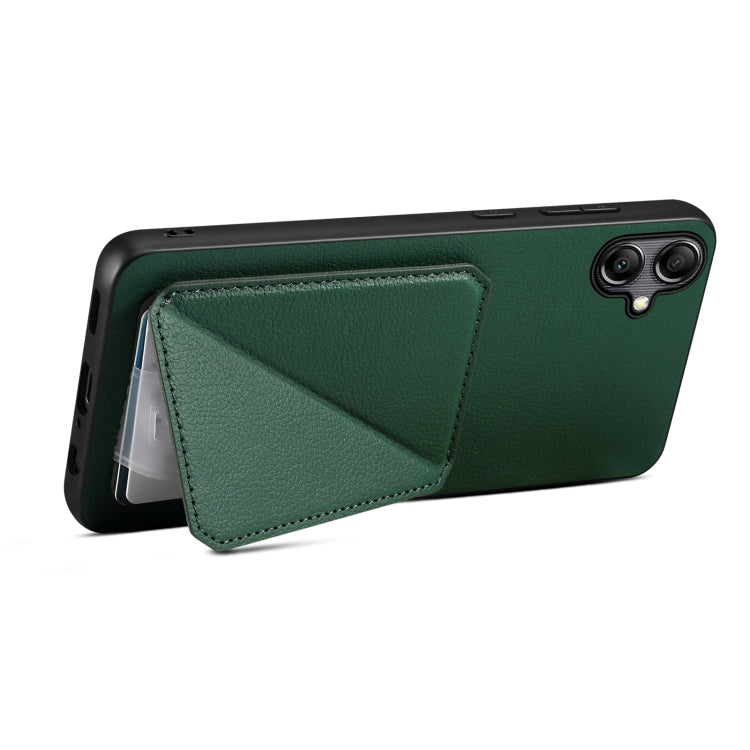 For Samsung Galaxy S23 FE 5G Denior Imitation Calf Leather Back Phone Case with Holder(Green) - Galaxy S23 FE 5G Cases by Denior | Online Shopping UK | buy2fix