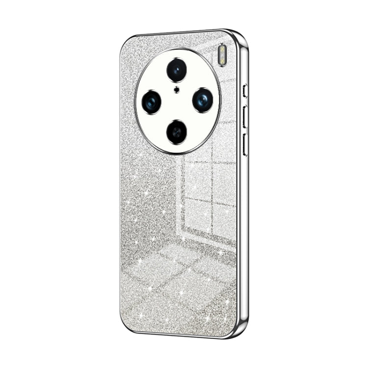 For vivo X100 Pro Gradient Glitter Powder Electroplated Phone Case(Silver) - X100 Pro Cases by imak | Online Shopping UK | buy2fix