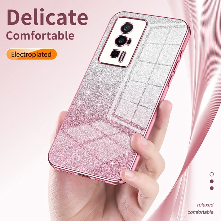 For Xiaomi 14 Gradient Glitter Powder Electroplated Phone Case(Pink) - 14 Cases by buy2fix | Online Shopping UK | buy2fix