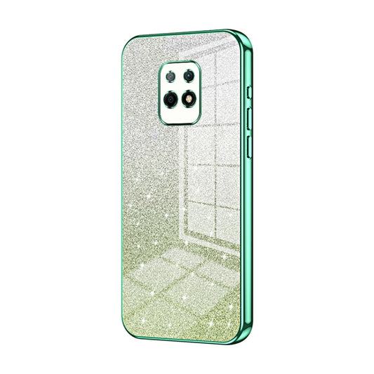 For Xiaomi Redmi 10X 5G Gradient Glitter Powder Electroplated Phone Case(Green) - Xiaomi Cases by buy2fix | Online Shopping UK | buy2fix