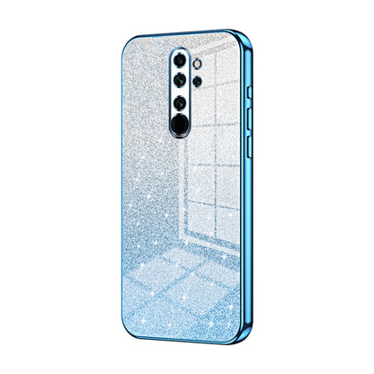 For Xiaomi Redmi Note 8 Pro Gradient Glitter Powder Electroplated Phone Case(Blue) - Xiaomi Cases by buy2fix | Online Shopping UK | buy2fix