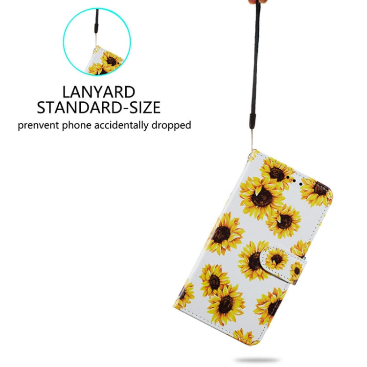 For Blackview A55 Pro Painted Pattern Horizontal Flip Leather Phone Case(Sunflower) - More Brand by buy2fix | Online Shopping UK | buy2fix