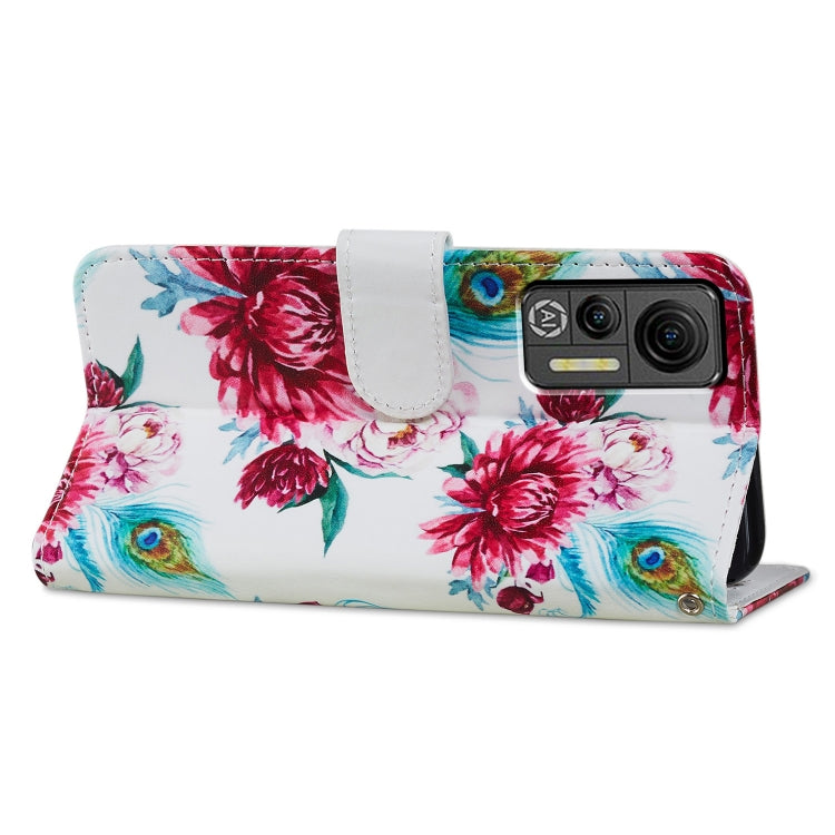 For Ulefone Note 14 Painted Pattern Horizontal Flip Leather Phone Case(Peacock Flower) - Ulefone Cases by buy2fix | Online Shopping UK | buy2fix