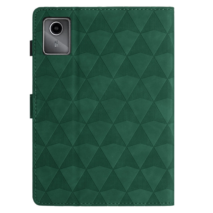 For Lenovo Tab M11/Xiaoxin Pad 11 2024 Diamond Texture Embossed Leather Smart Tablet Case(Green) - Lenovo by buy2fix | Online Shopping UK | buy2fix