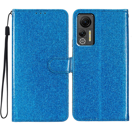 For Ulefone Note 14 Glitter Powder Flip Leather Phone Case(Blue) - Ulefone Cases by buy2fix | Online Shopping UK | buy2fix