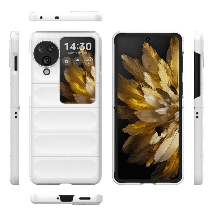 For OPPO Find N3 Flip Magic Shield Fold PC Shockproof Phone Case(White) - Find N3 Flip Cases by buy2fix | Online Shopping UK | buy2fix