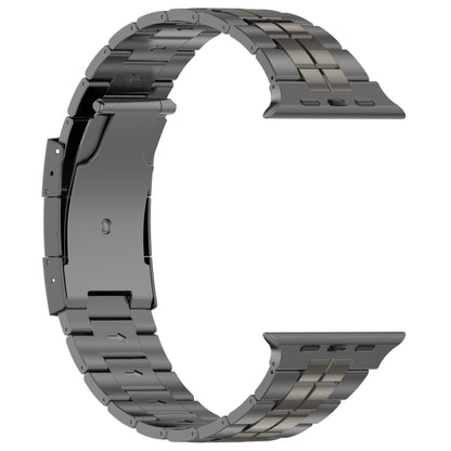 For Apple Watch Series 9 45mm Tortoise Buckle Titanium Steel Watch Band(Grey) - Watch Bands by buy2fix | Online Shopping UK | buy2fix