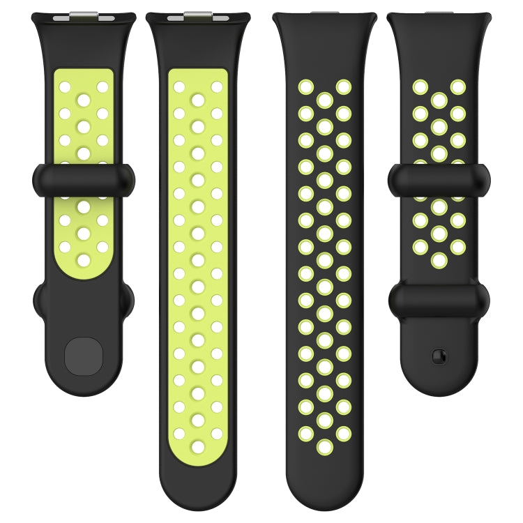 For Redmi Watch 4 Two Color Silicone Sports Watch Band(Black Grey) - Watch Bands by buy2fix | Online Shopping UK | buy2fix