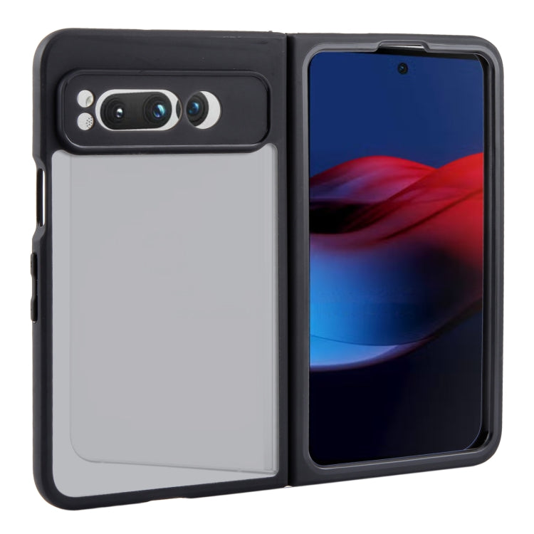 For Google Pixel Fold Matte Black TPU + PC Phone Case - Google Cases by buy2fix | Online Shopping UK | buy2fix