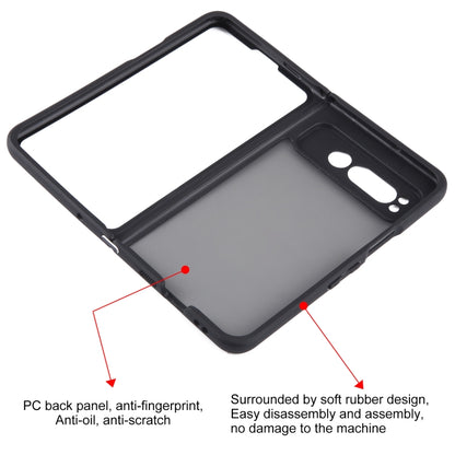 For Google Pixel Fold Matte Black TPU + PC Phone Case - Google Cases by buy2fix | Online Shopping UK | buy2fix