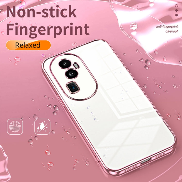 For OPPO Reno10 Pro+ Transparent Plating Fine Hole Phone Case(Gold) - OPPO Cases by buy2fix | Online Shopping UK | buy2fix