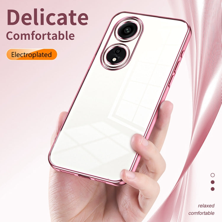 For OPPO A1 Pro Transparent Plating Fine Hole Phone Case(Transparent) - OPPO Cases by buy2fix | Online Shopping UK | buy2fix