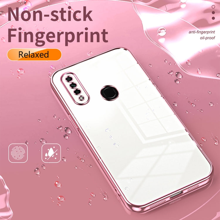 For OPPO A8 / A31 2020 Transparent Plating Fine Hole Phone Case(Gold) - OPPO Cases by buy2fix | Online Shopping UK | buy2fix