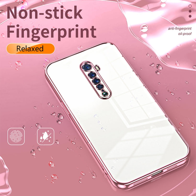 For OPPO Reno2 Transparent Plating Fine Hole Phone Case(Silver) - OPPO Cases by buy2fix | Online Shopping UK | buy2fix