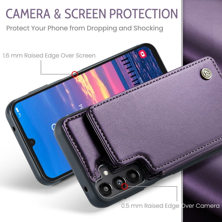 For Samsung Galaxy A25 4G CaseMe C22 PC+TPU Business Style RFID Anti-theft Leather Phone Case(Purple) - Galaxy Phone Cases by CaseMe | Online Shopping UK | buy2fix