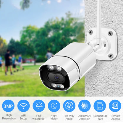 Q39 Motion Tracking Night Vision Smart Camera Supports Voice Intercom, Plug Type:EU Plug(White) - Wireless Camera by buy2fix | Online Shopping UK | buy2fix