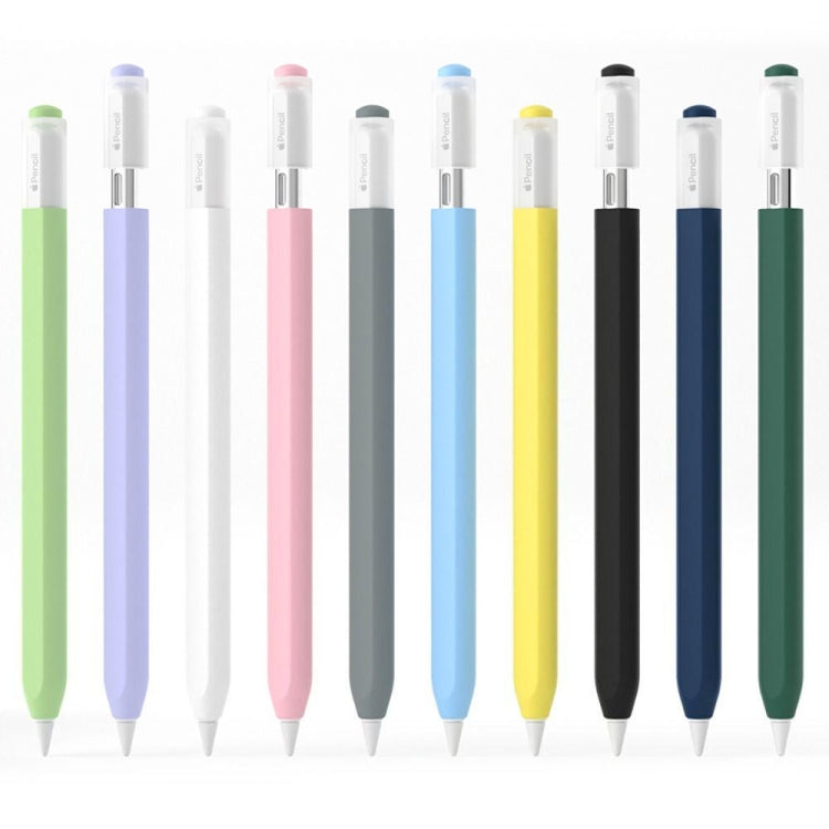 For Apple Pencil (USB-C) Jelly Silicone Stylus Pen Protective Cover(White) - Pencil Accessories by buy2fix | Online Shopping UK | buy2fix