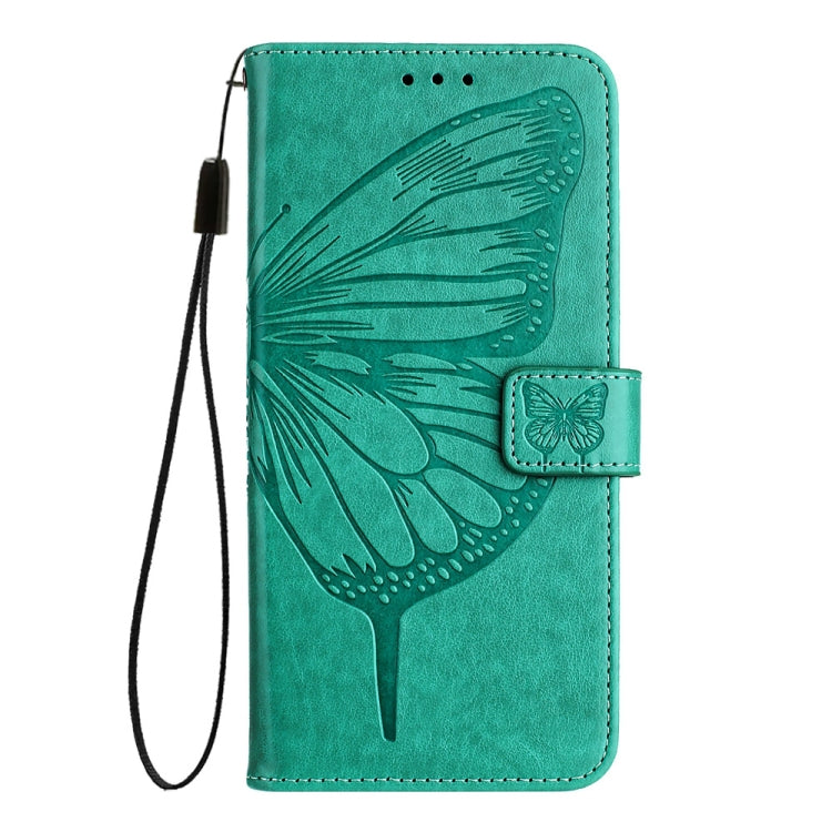 For Xiaomi Redmi K70 / K70 Pro Embossed Butterfly Leather Phone Case(Green) - K70 Cases by buy2fix | Online Shopping UK | buy2fix