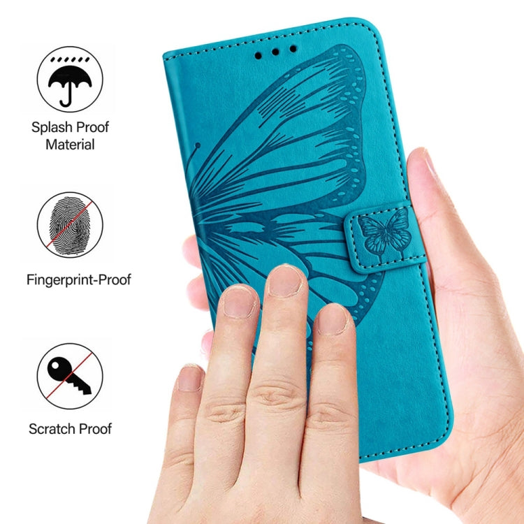 For Xiaomi Redmi K70 / K70 Pro Embossed Butterfly Leather Phone Case(Blue) - K70 Cases by buy2fix | Online Shopping UK | buy2fix