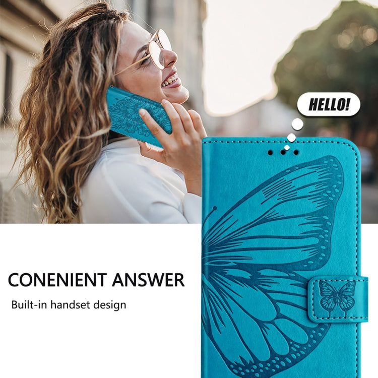 For Xiaomi Redmi K70 / K70 Pro Embossed Butterfly Leather Phone Case(Blue) - K70 Cases by buy2fix | Online Shopping UK | buy2fix