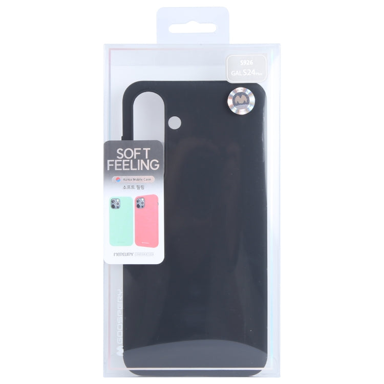 For Samsung Galaxy S24 5G GOOSPERY SOFT FEELING Liquid TPU Soft Phone Case(Black) - Galaxy S24 5G Cases by GOOSPERY | Online Shopping UK | buy2fix