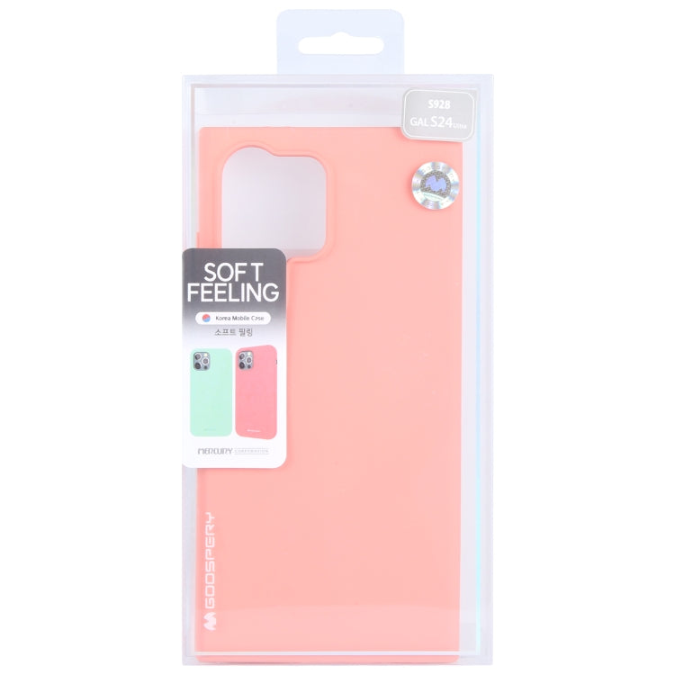 For Samsung Galaxy S24 Ultra 5G GOOSPERY SOFT FEELING Liquid TPU Soft Phone Case(Pink) - Galaxy S24 Ultra 5G Cases by GOOSPERY | Online Shopping UK | buy2fix