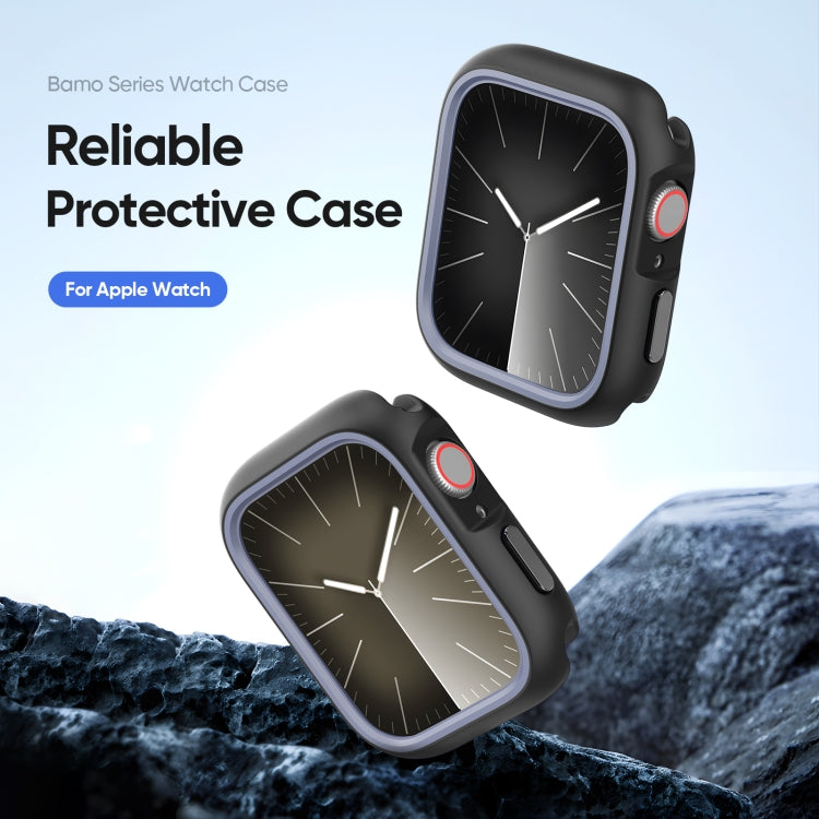 For Apple Watch 4 / 5 / 6 / SE 44mm DUX DUCIS Bamo Series Hollow PC + TPU Watch Protective Case(Black+Grey) - Watch Cases by DUX DUCIS | Online Shopping UK | buy2fix